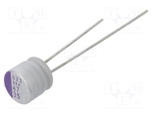 Capacitor: polymer; 47uF; 35VDC; SEK; THT; ±20%; -55÷125°C; 1000h