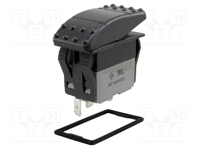 ROCKER; SPDT; Pos: 2; ON-ON; 16A/30VDC; black; black; none; 0÷55°C