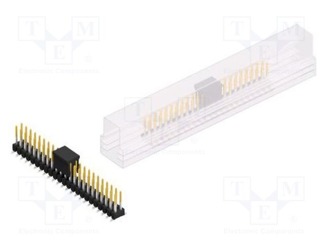 Connector: pin strips; pin header; male; PIN: 46; 2.54mm; SMT; 2x23