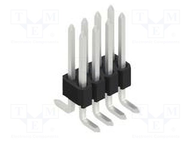 Connector: pin strips; pin header; male; PIN: 8; 1.27mm; SMT; 2x4