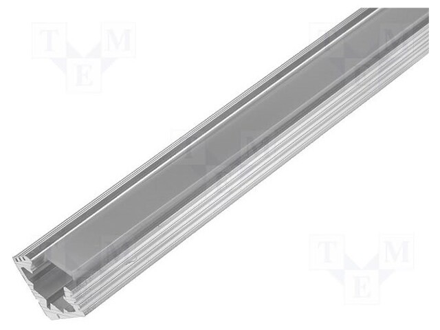 Profiles for LED modules; mat; angular; L: 2m; aluminium; anodized