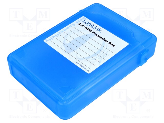 Hard discs housing: 3,5"; blue; Enclos.mat: plastic