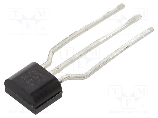 Transistor: NPN; bipolar; 300V; 0.5A; 1W; TO92