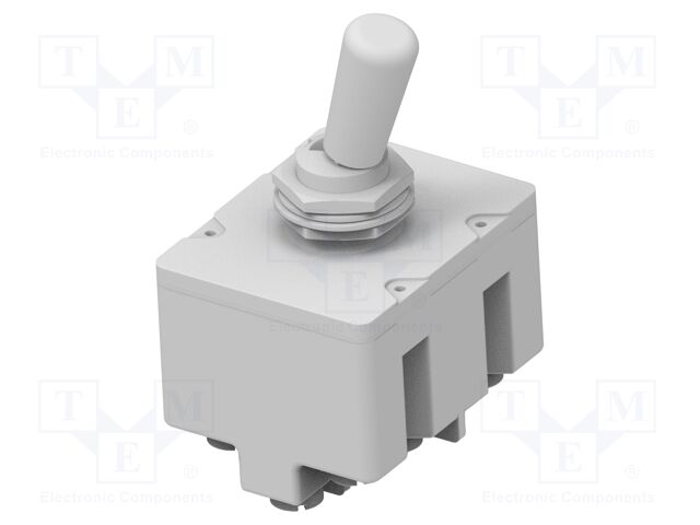 Switch: toggle; Pos: 2; 4PDT; (ON)-ON; 15A/115VAC; 20A/28VDC