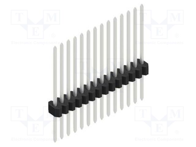 Connector: pin strips; pin header; male; PIN: 14; 1.27mm; THT; 1x14