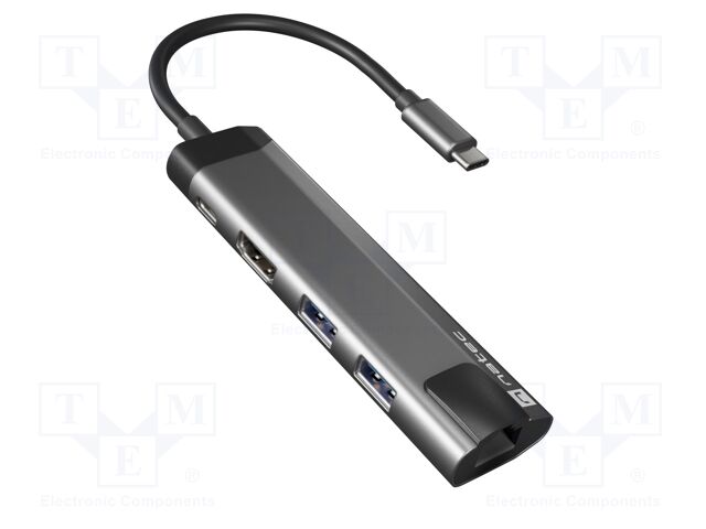 Hub USB; HDMI socket,RJ45 socket,USB A socket x2,USB C socket