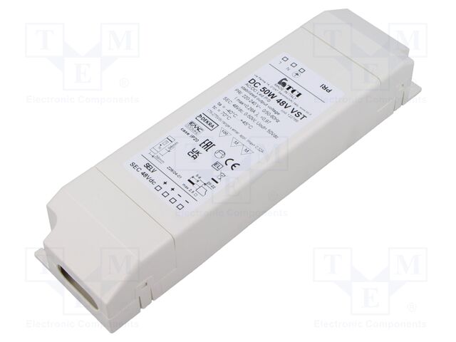 Power supply: switched-mode; LED; 48VDC; 1A; 220÷240VAC; IP20; 90%