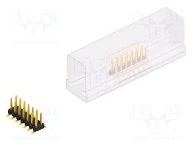 Connector: pin strips; pin header; male; PIN: 14; 2mm; SMT; 2x7; 100V