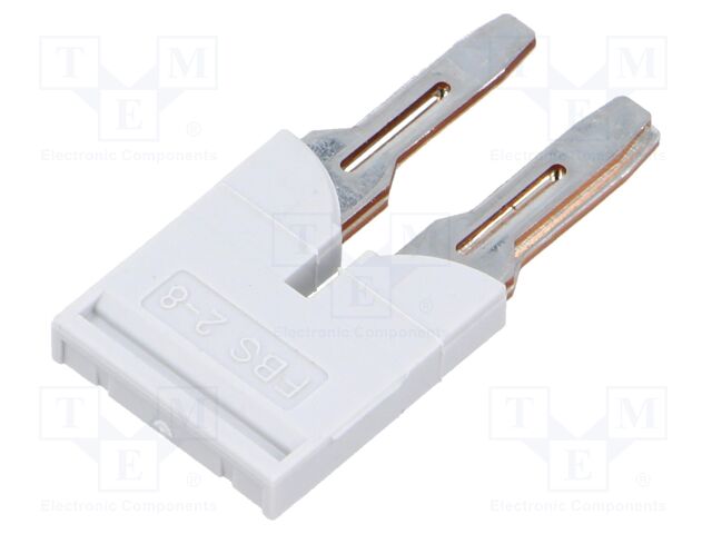 Comb bridge; ways: 2; red; Width: 8mm; UL94V-0