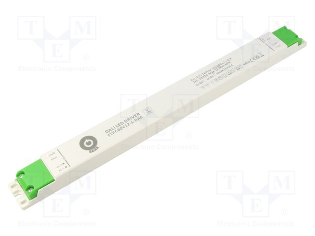 Power supply: switching; LED; 60W; 12VDC; 500mA÷5A; 198÷264VAC
