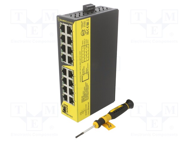 Switch Ethernet; unmanaged; Number of ports: 16; 5÷30VDC; SW; IP20