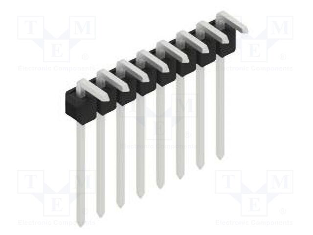 Connector: pin strips; pin header; male; PIN: 8; 2.54mm; THT; 1x8