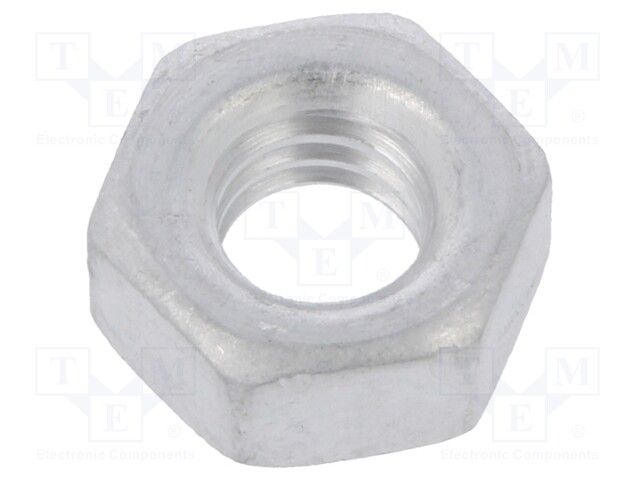 Nut; hexagonal; M4; aluminium; 7mm; BN: 599; DIN: 934; ISO: 4032