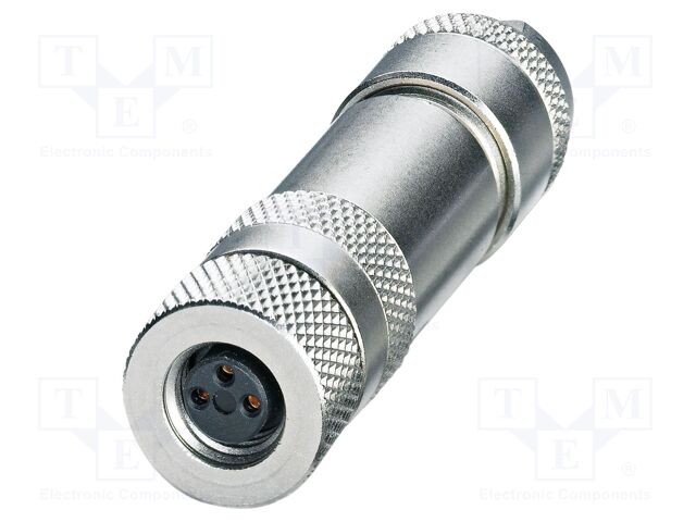 Connector: M8; PIN: 3; 4A; 48V; IP67; straight; shielded; plug