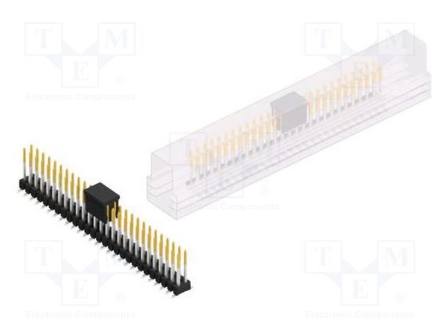 Connector: pin strips; pin header; male; PIN: 54; 2.54mm; SMT; 2x27
