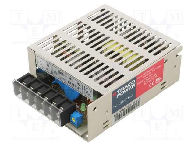 Power supply: switched-mode; modular; 35W; 5VDC; 99x82x35mm; 12VDC
