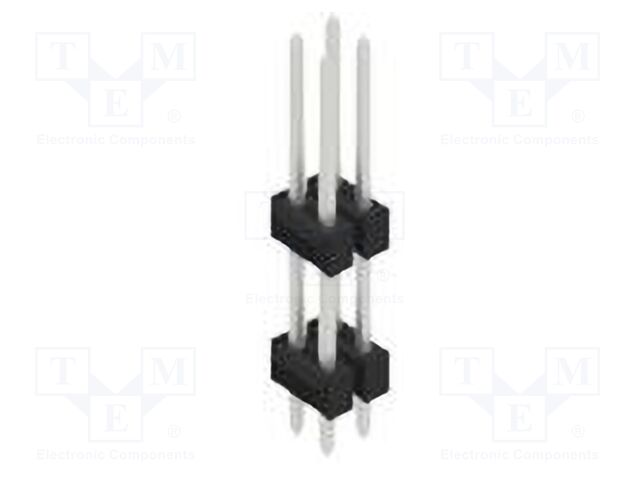 Connector: pin strips; pin header; male; PIN: 4; 2.54mm; THT; 2x2