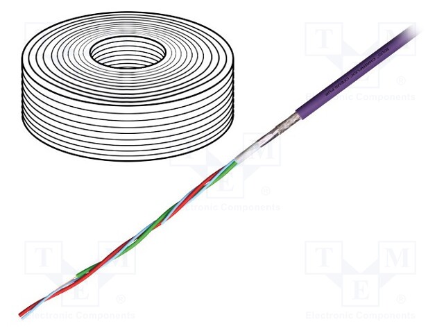 Wire: data transmission; chainflex® CFBUS.PUR; 2x0,05mm2; PUR