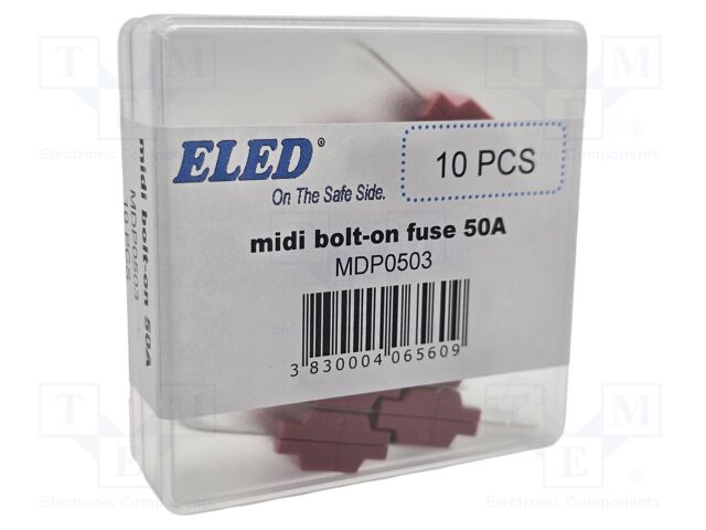 Fuse: fuse; 50A; 58VDC; automotive; 41mm; M5 screw; 41x12x8.24mm