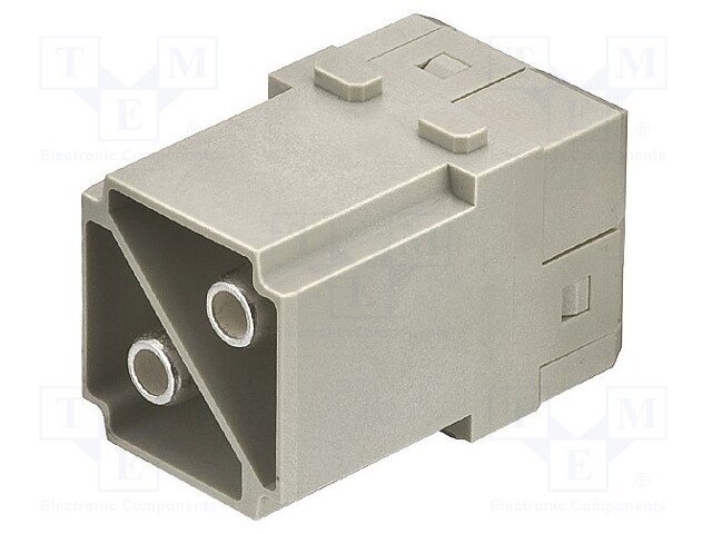 Connector: HAN; module; male; Han Modular 100A; PIN: 2; 100A; 1000V
