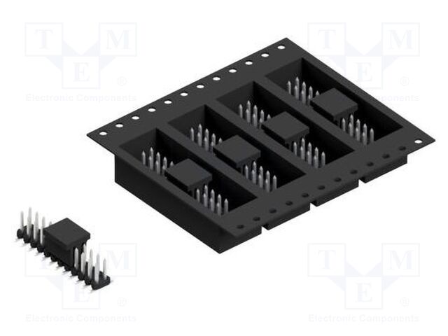 Connector: pin strips; pin header; male; PIN: 24; 2mm; SMT; 2x12