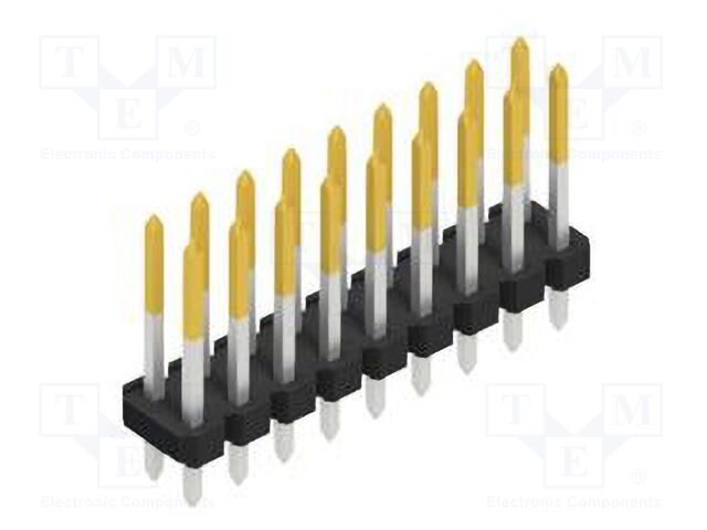 Connector: pin strips; pin header; male; PIN: 18; 2.54mm; THT; 2x9