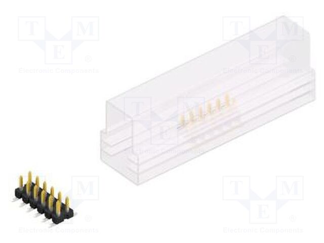 Connector: pin strips; pin header; male; PIN: 12; 2.54mm; SMT; 2x6