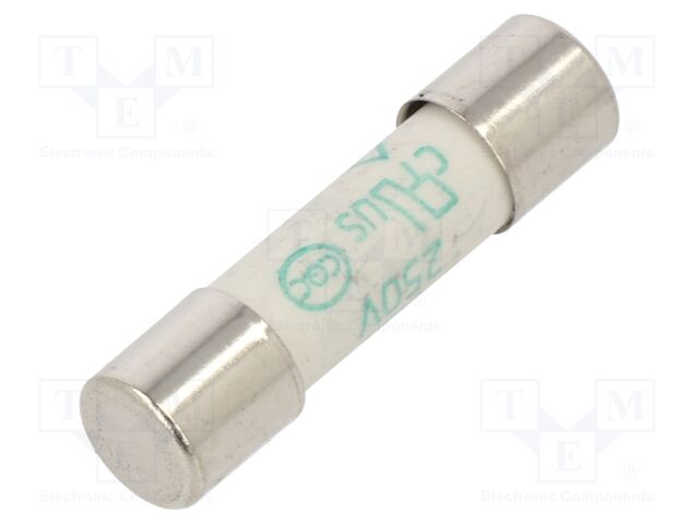 Fuse: fuse; ceramic; 8A; 250V; time-lag; 5x20mm; brass