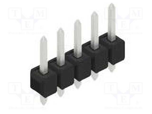 Connector: pin strips; pin header; male; PIN: 5; 2.54mm; THT; 1x5