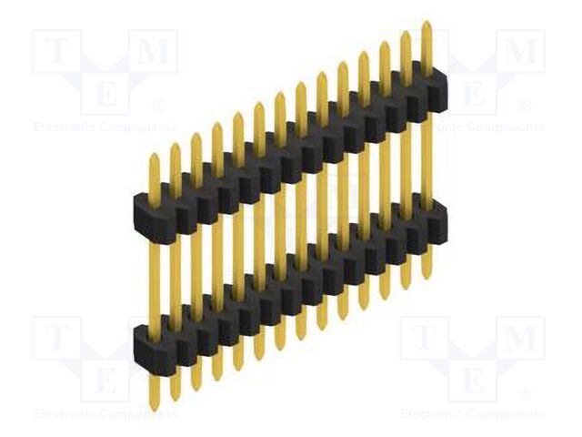 Connector: pin strips; pin header; male; PIN: 14; 1.27mm; THT; 1x14