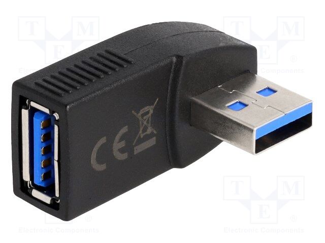 Adapter; USB 3.0; USB A socket,USB A plug 270° left/right