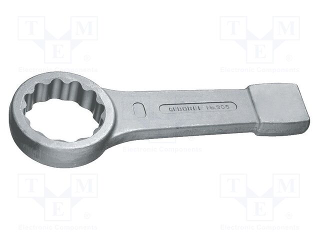 Wrench; for impact,single sided,box; 130mm; tool steel; L: 520mm