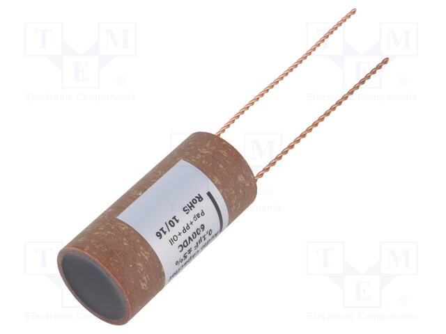 Capacitor: copper-polypropylene-paper; 100nF; 600VDC; ±5%; 0.0035