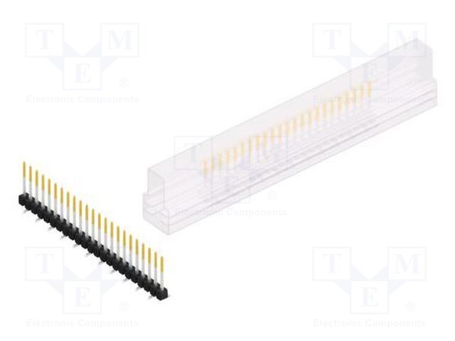 Connector: pin strips; pin header; male; PIN: 23; 2.54mm; SMT; 1x23