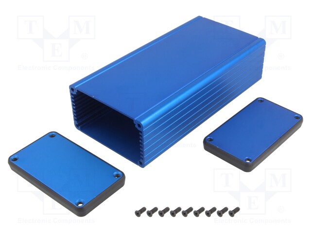 Enclosure: with panel; 1455; X: 78mm; Y: 160mm; Z: 43mm; aluminium