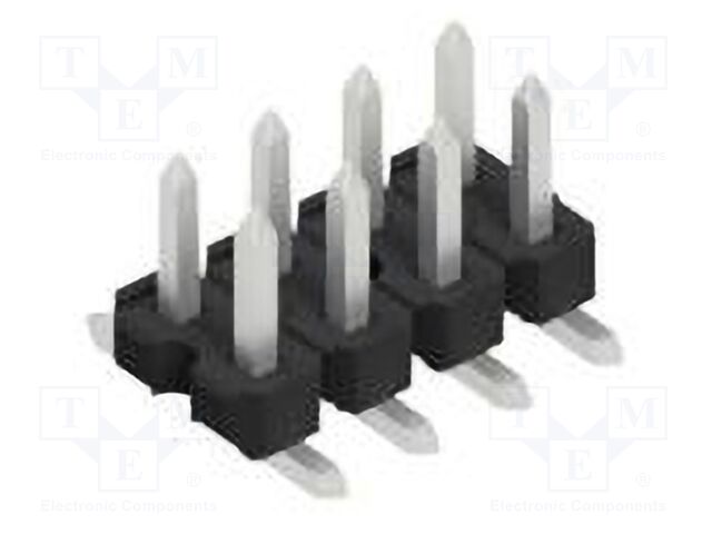 Connector: pin strips; pin header; male; PIN: 8; 2.54mm; SMT; 2x4