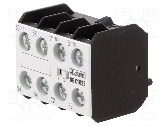 Auxiliary contacts; Series: BG; Leads: screw terminals