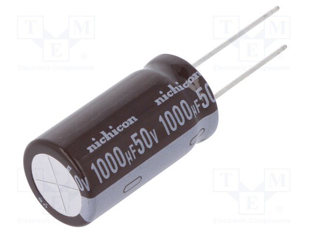Capacitor: electrolytic; low impedance; THT; 1000uF; 50VDC; ±20%