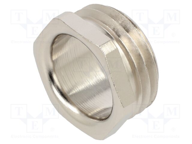 Nut; Thread: metric; brass; SKINDICHT®; Plating: nickel; Pitch: 1.5