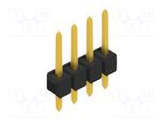 Connector: pin strips; pin header; male; PIN: 4; 2.54mm; THT; 1x4