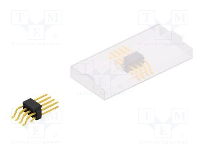 Connector: pin strips; pin header; male; PIN: 8; 2.54mm; SMT; 2x4