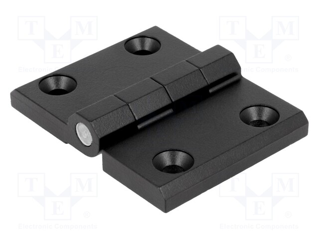 Hinge; Width: 76mm; zinc and aluminium alloy; black; H: 60mm