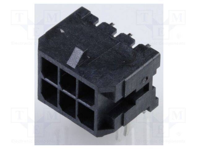 Microfit 3.0 RA PTH w/clip 15Au DR 6 Ckt