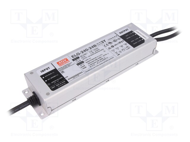 Power supply: switched-mode; LED; 240W; 24VDC; 10A; 100÷305VAC