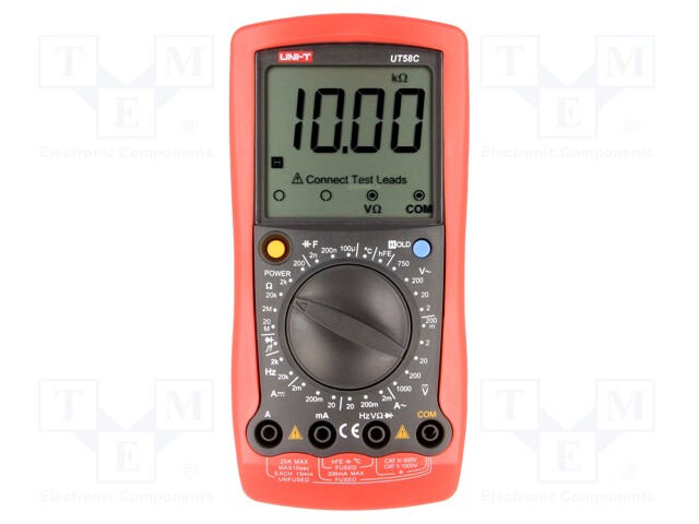 Digital multimeter; LCD (1999); 2x/s; VDC: 200m/2/20/200/1000V