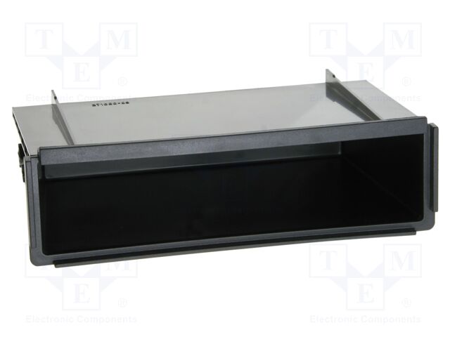 Radio box; universal; black; for 2 DIN facia plates