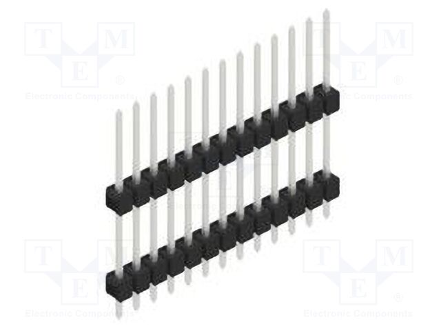 Connector: pin strips; pin header; male; PIN: 13; 2.54mm; THT; 1x13