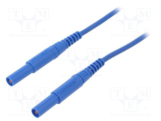 Test lead; PVC; 1m; blue; 16A; Cond.cross sec: 1mm2