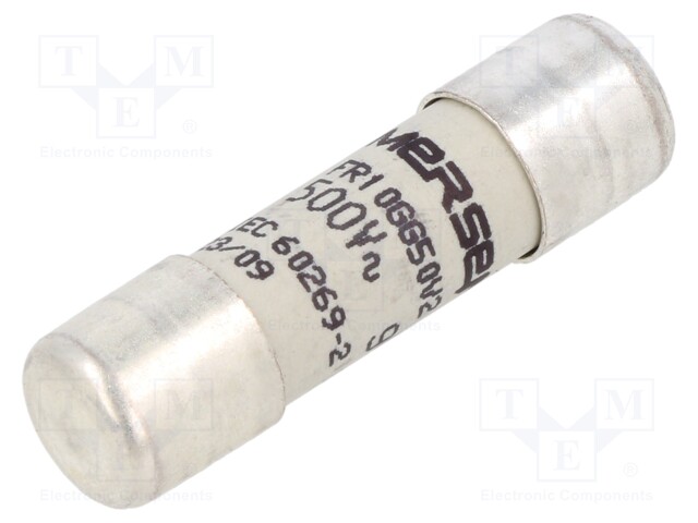 Fuse: fuse; gG,time-lag; 2A; 500VAC; 250VDC; 10x38mm