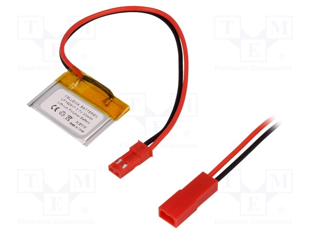 Re-battery: Li-Po; 3.7V; 33mAh; Leads: cables; 1.4x28x17mm